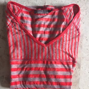 Prana orange striped long sleeve tee shirt